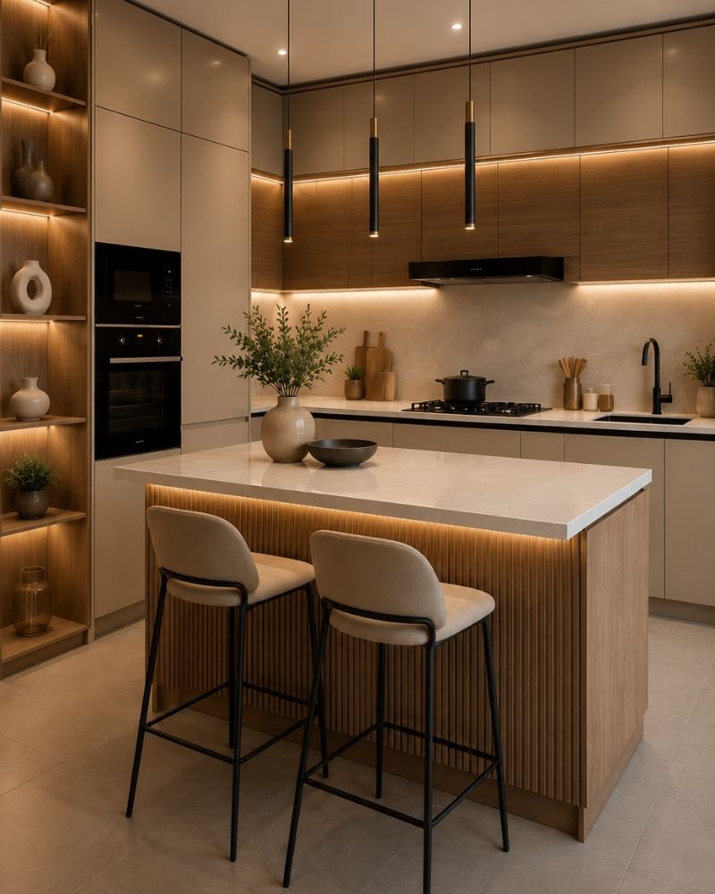 وحدة تلفاز خشبية عصرية بتصميم عائم - STROLIC