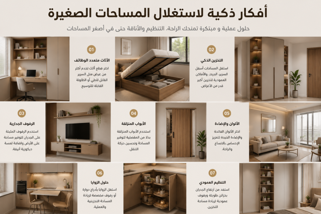 أفكار ذكية لاستغلال المساحات الصغيرة